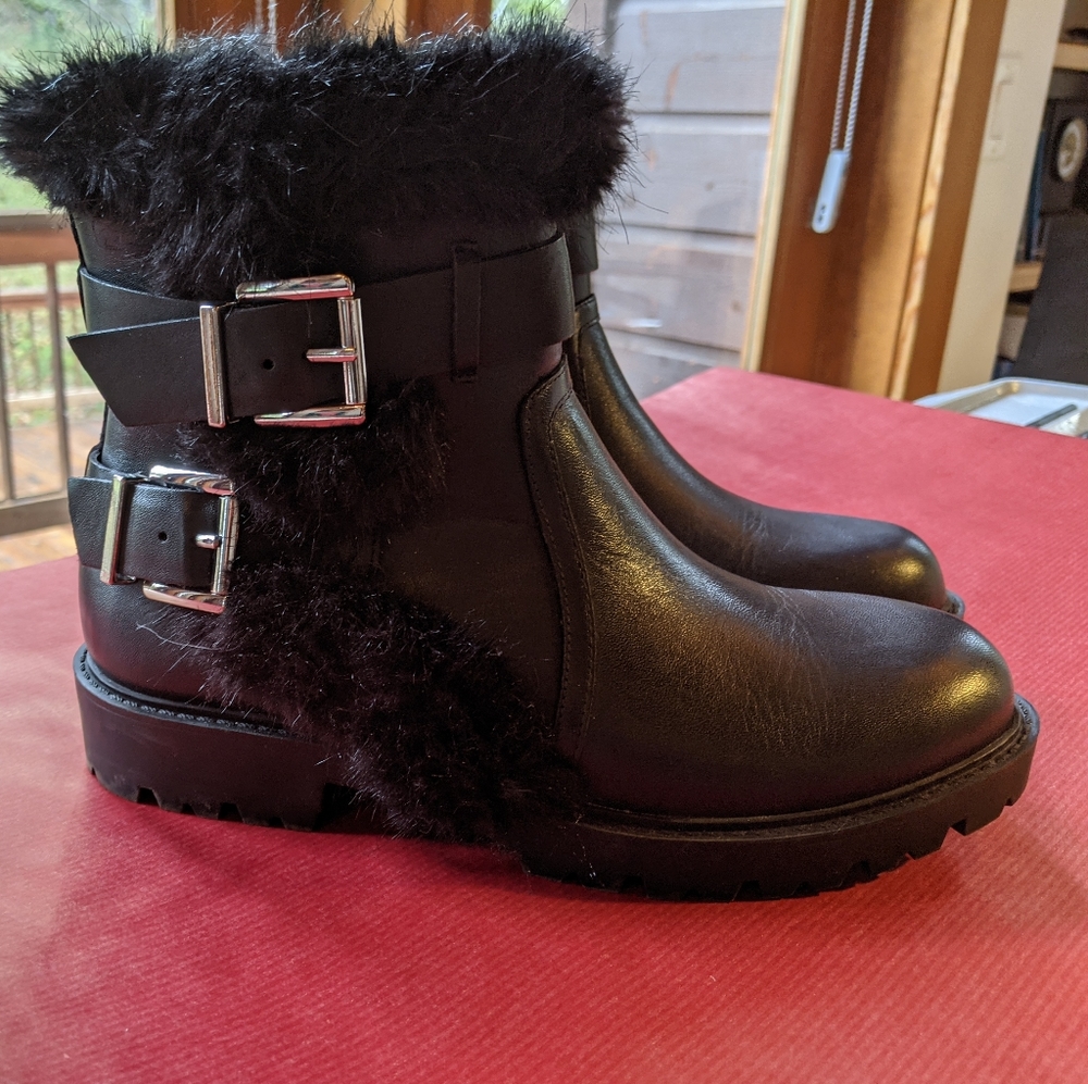 Charles David, Biker Booties, size 8, black